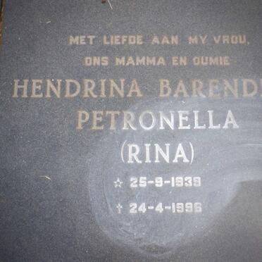 MINNIE Jan George 1931-2002 &amp; Hendrina Barendina Petronella 1939-1996