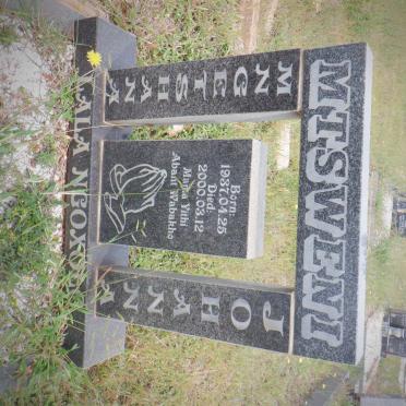 MTSWENI Mngetshana Johanna 1937-2000