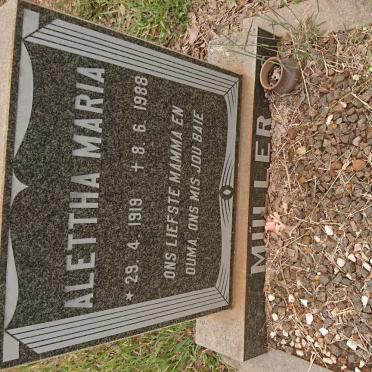 MULLER Alettha Maria 1919-1988