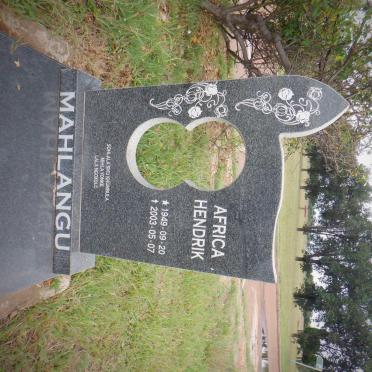 MAHLANGU Africa Hendrik 1949-2003