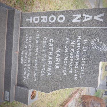 OORDT Maria Catharina, van nee PIETERSE 1964-2000