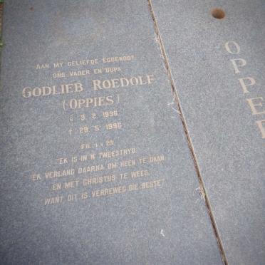 OPPERMAN Godlieb Roedolf 1936-1996