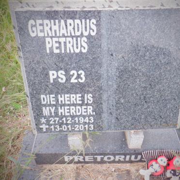 PRETORIUS Gerhardus Petrus 1943-2013
