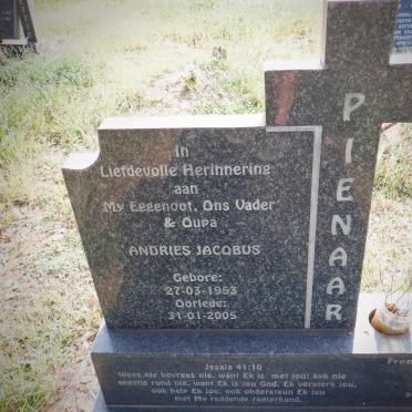 PIENAAR Andries Jacobus 1953-2005