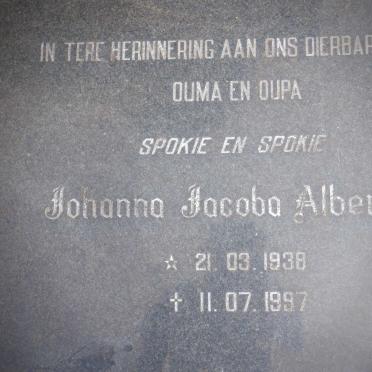 PEENS Christiaan Johannes Petrus 1941-2013 &amp; Johanna Jacoba Albertha 1938-1997