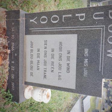 PLOOY Douw, du 1966-1997