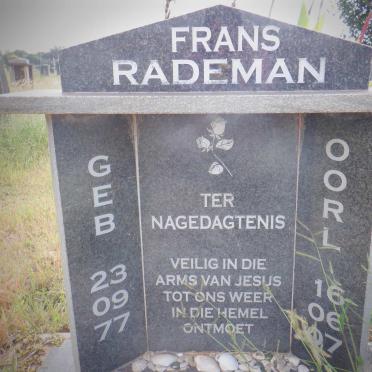 RADEMAN Frans 1977-2007