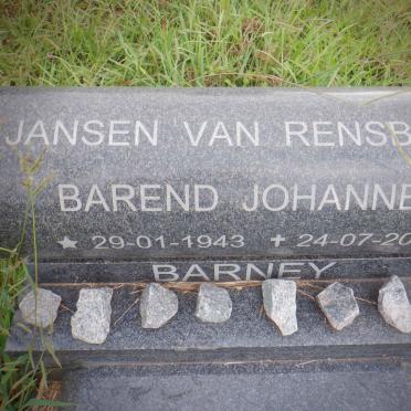 RENSBURG Barend Johannes, Jansen van 1943-2011