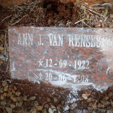 RENSBURG Ann,  J. van 1922-1998