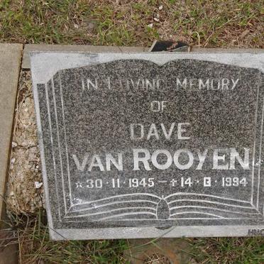 ROOYEN Dave, van 1945-1994