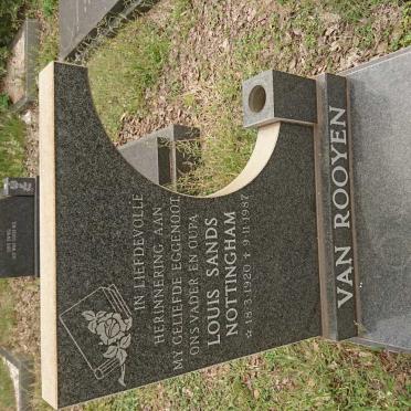 ROOYEN Louis Sands Nottingham, van 1920-1987