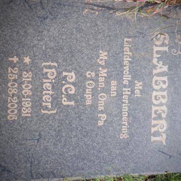 SLABBERT P.C.J. 1931-2006