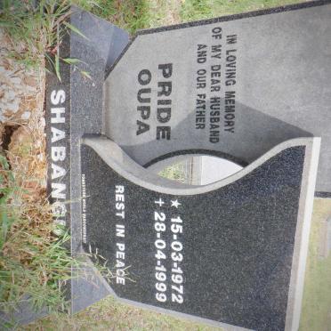 SHABANGU Pride Oupa 1972-1999
