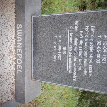 SWANEPOEL Pieter Johannes 1921-2003 &amp; Iris 1927-2009