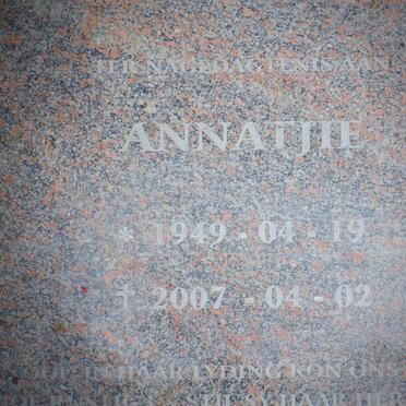 SWANEPOEL Annatjie 1949-2007