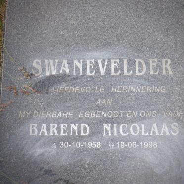 SWANEVELDER Barend Nicolaas 1958-1998