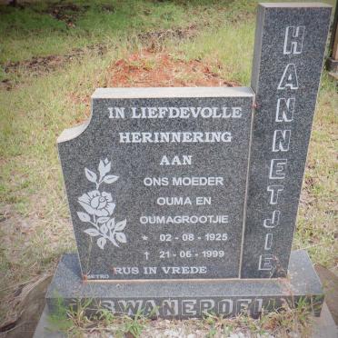 SWANEPOEL Hannetjie 1925-1999