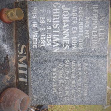 SMIT Johannes Christiaan 1934-1999