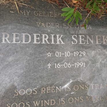 SENEKAL Frederik 1929-1991
