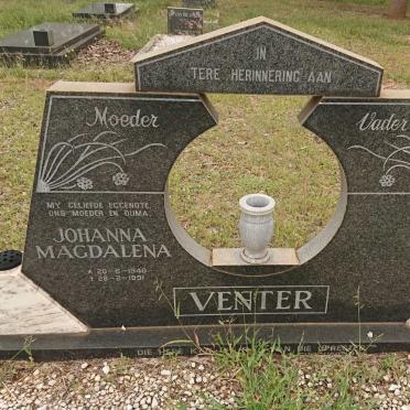 VENTER Johanna Magdalena 1940-1991