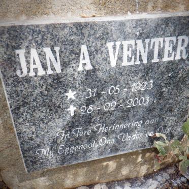 VENTER Jan A. 1923-2003