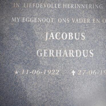 WALT Jacobus Gerhardus, van der 1922-1999