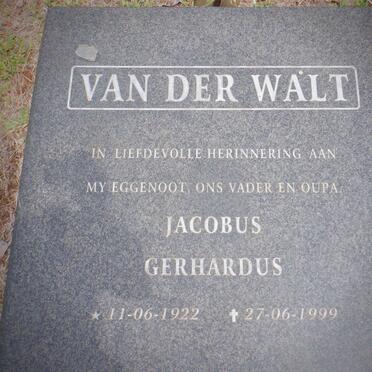 WALT Jacobus Gerhardus, van der 1922-1999