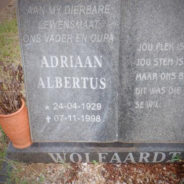 WOLFAARDT Adriaan Albertus 1929-1998