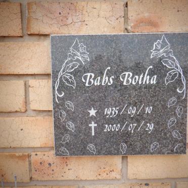 BOTHA Babs 1935-2000
