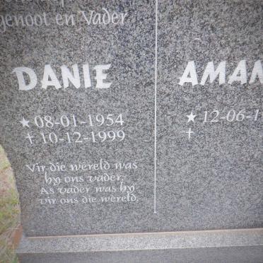 ? Danie 1954-1999 &amp; Amanda 1956-