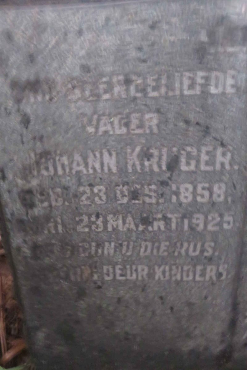 KRUGER Johann 1858-1925 &amp; Susanna Francina VILJOEN 1872-1938