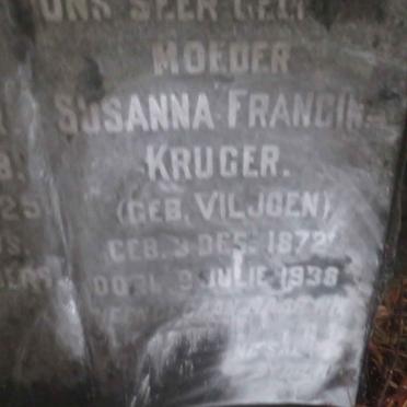 KRUGER Johann 1858-1925 &amp; Susanna Francina VILJOEN 1872-1938