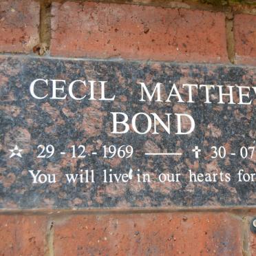 BOND Cecil Matthew 1969-2010