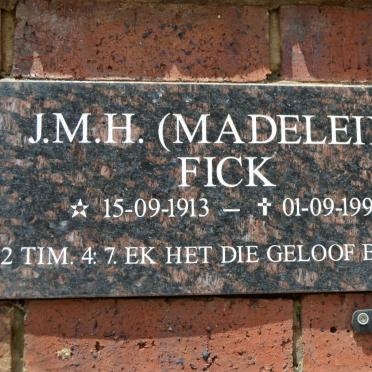 FICK J.M.H. 1913-1999