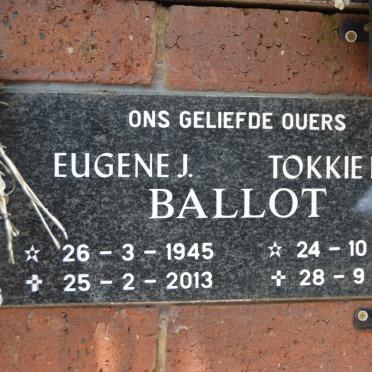 BALLOT Eugene J. 1945-2013 &amp; Tokkie K.J. 1950-2015