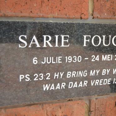 FOUCHE Sarie 1930-2016