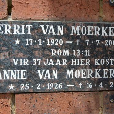 MOERKERKEN Gerrit, van 1920-2004 &amp; Annie 1926-201?