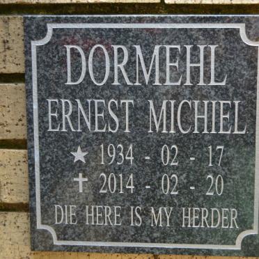 DORMEHL Ernest Michiel 1934-2014
