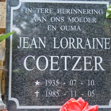 COETZER Jean Lorraine 1935-1985
