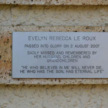 ROUX Evelyn Rebecca, le  -2007
