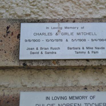 MITCHELL Charles 1900-1978 &amp; Girlie 1908-1984