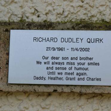 QUIRK Richard Dudley 1961-2002