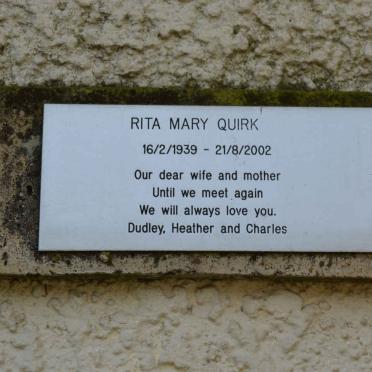 QUIRK Rita Mary 1939-2002
