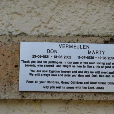 VERMEULEN Don 1931-2002 &amp; Marty 1936-2014