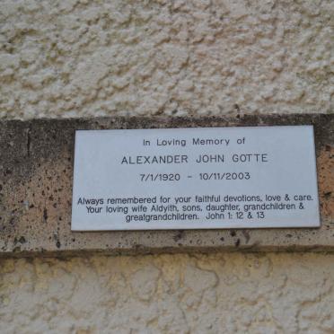GOTTE Alexander John 1920-2003