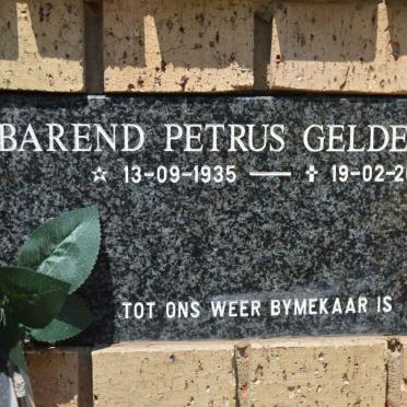 GELDENHUYS Barend Petrus 1935-2010