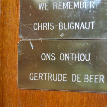 BEER Gertrude, de