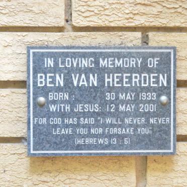 HEERDEN Ben, van 1933-2001