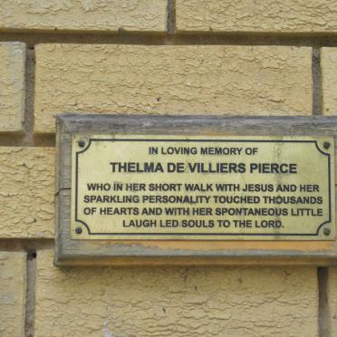 PIERCE Thelma de Villiers