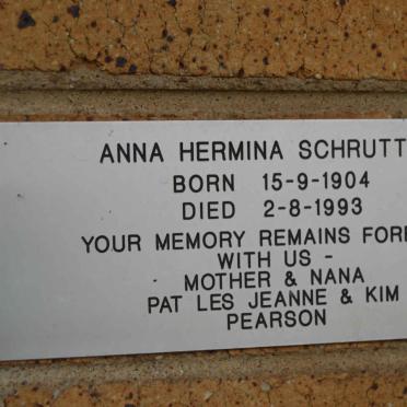 SCHRUTTKE Anna Hermina 1904-1993